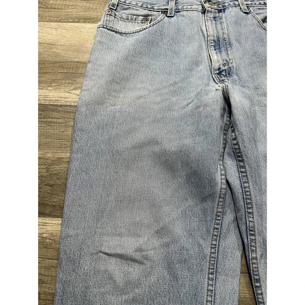 Vintage 90s Levi's 550‎ Jeans Straight Leg Relaxed Fit Light Wash 35 X 28.5